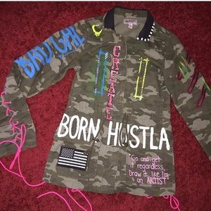Custom handpainted army jacket 😍